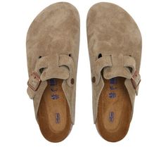 Birkenstock Boston SFB Taupe Suede | END. (UK) Birkenstock Boston Taupe, Boston Birkenstock, Christmas Lists, Birthday 2023, Aran Islands, 2024 Christmas, Suede Mules, Birkenstock Boston, Xmas Ideas