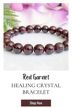 This deep red 8mm garnet bracelet is made with genuine garnet gemstones. This beautiful piece of garnet jewelry is perfect on its own or for stacking with other bracelets.

Garnet properties:
⭐️ Emotionally it provides a protective and calming influence during use and is thought to heal melancholy and depression.
⭐️ Considered a lucky stone, for love, success, and for business relationships.

crystal healing bracelets | women gemstone bracelet stack | mens spiritual healing bracelets | healing stone bracelets | garnet bracelet | garnet jewelry | red gemstone bracelets | beaded bracelets red Red Gemstone Bracelet, Bracelets Red, Lucky Stone, Garnet Bracelet, Garnet Jewelry