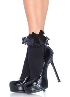 Black Ruffle Socks