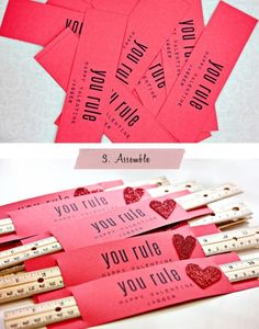 valentine's day printables with rulers and hearts