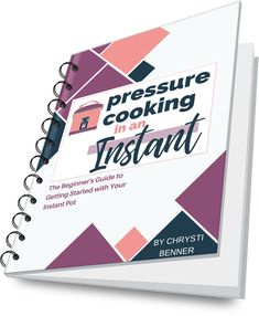 the pressure cooking instant cookbook is open to show it's contents and instructions