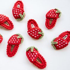 Strawberry Hair Clip Kawai Strawberry Hair Clip Cute Kawai Hair Snap Kawai Fruit Hair Barrettes Cute Crochet Hair Clip Unique Toddler Gift - Hemsin Atelier Strawberry Hair Clip, Hair Clip Unique, Crochet Hair Clip, Hair Snap, Strawberry Hair, Crochet Hair Clips, Crochet Strawberry, Crochet Hair Accessories, Toddler Gift