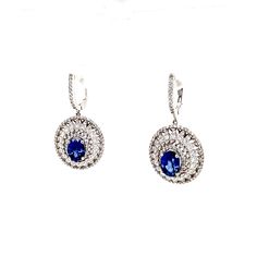 Oval Blue Sapphire Diamond Earring in 14k White Gold Metal: 14K White  Gold  Diamond: Natural  Gemstone: Natural Diamond (VS.) Diamond Color: F-G  284 Diamond Weight: 2.50 CT   2 Sapphire Weight: 03.67 CT  Length: 1.4 inches Made in USA *𝐑𝐞𝐭𝐮𝐫𝐧 𝐏𝐨𝐥𝐢𝐜𝐲 Satisfaction Guaranteed,  Exchange within 14 days receipt of purchase. *𝐒𝐡𝐢𝐩𝐩𝐢𝐧𝐠 If you can put your selection in your cart, it's in stock and will ship within 24 hours  Free shipping in the US Flat rate International order. All pieces came with a jewelry box. *𝐆𝐞𝐦𝐨𝐥𝐨𝐠𝐢𝐜𝐚𝐥 𝐀𝐏𝐏𝐑𝐀𝐈𝐒𝐀𝐋 We have the ability to provide you with an appraisal and a certificate if you're interested.  All Diamonds or Gemstone are Natural and Genuine. (G.I.A), (A.G.I).  *𝐀𝐝𝐝𝐢𝐭𝐢𝐨𝐧𝐚𝐥 𝐑𝐞𝐪𝐮𝐞𝐬𝐭 If you would like to see Blue Sapphire Diamond, Diamond Earring, Vs Diamond, Diamond Color, Sapphire Diamond, White Gold Diamonds, Blue Sapphire, Colored Diamonds, Natural Diamonds