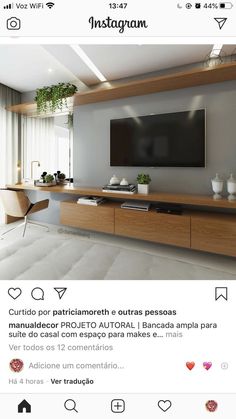 the instagram page for instagram is displayed with an image of a living room