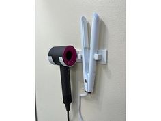 Wall mount compatible with Dyson dryer and hair straightener. Hairdryer Storage Ideas, Dyson Dryer, Dyson Hairdryer, Hair Dryer Storage, Dyson Hair, Dyson Hair Dryer, Makeup Organizers, Toiletry Storage, Support Mural