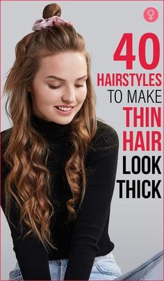 40 Hairstyles To Make Thin Hair Look Thick : So many actresses have opened up about their struggle with hair loss and thinning in their quest to get thicker hair. Here are some ways you can get thicker hair and some styles you can use to make your thin hair look thicker. Read on! #hair #hairstyles #thickhair #thinhair 40 Hairstyles, Get Thicker Hair, Travel Hairstyles, Coconut Oil Hair, Hair Remedies, Long Straight Hair, How To Make Hair, Hair Hacks, Hair Looks