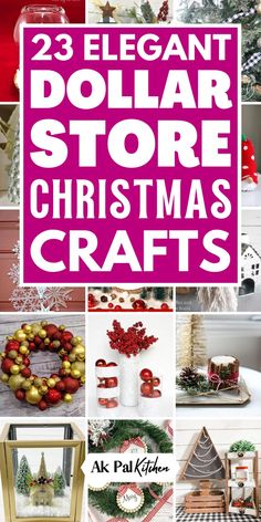 Dollar Store Christmas Crafts are perfect for budget-friendly holiday decorations. Get creative with DIY Christmas ornaments, holiday wreaths, and other cheap holiday crafts that transform your home. With Dollar Tree holiday crafts, you can make handmade Christmas decorations without breaking the bank. These easy holiday crafts are great for all ages, offering affordable Christmas decor ideas for any home. Create beautiful, festive Christmas centerpieces that look expensive but are affordable! Dollar Store Christmas Crafts, Farmhouse Christmas Ornaments, Centerpiece Christmas, Dollar Store Christmas, Christmas Centerpieces Diy, Dollar Tree Christmas, Dollar Tree Decor, Christmas Projects Diy