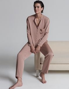 Luxury Silk Pyjama Top and Pants in Antique Rose from the new Silk Nightwear Collection at Winser London British Clothing Brands, Winser London, Lingerie Outfit Night, British Clothing, Silk Nightwear, Mens Pajamas Set, British Outfits, Plaid Pajamas, Lingerie Outfits