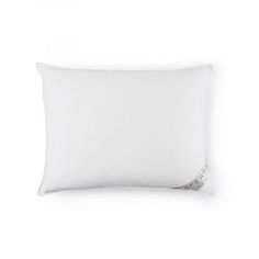 a white pillow on a white background with a silver line down the middle of it