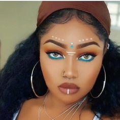 Coachella Make-up, African Makeup, Fantasy Make-up, Coachella Makeup, Carnival Makeup, Afro Punk, Festival Makeup, Fantasy Makeup, Costume Makeup