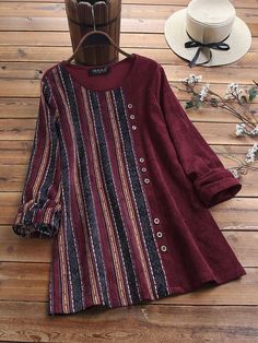 Cotton Tops Designs, Projek Menjahit, Winter Blouses, New Kurti Designs, New Kurti, Patchwork Shirt, Stylish Dresses For Girls, Vintage Blouse, Stylish Dress Designs