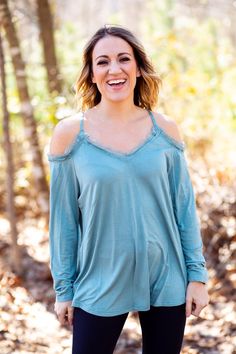 Seafoam Green Cold Shoulder Top with Lace Back – The Teal Eagle Boutique Cold Shoulder Top, Seafoam Green