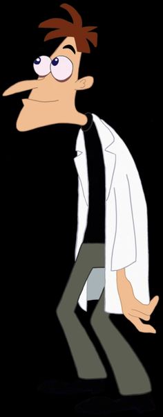 an animated image of a man with glasses and a white coat on, looking at something