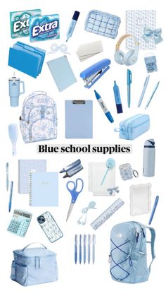 For some reason this one didn't want to upload. Lmk what color you want me to do next! (My pin! Please don't repost or steal  <3) Blue School Supplies, Cool Stationary