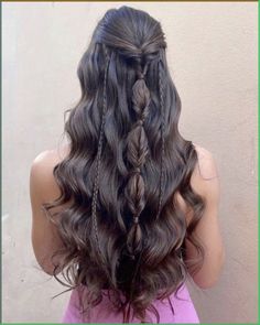 hair/heatless curls/lazy hairstyles Dance Hairstyles For Long Hair, Ball Hairstyles For Long Hair, Hairstyles For A Dance, Ball Hair, Hairstyle Examples, Winter Dance, Viking Hair, Hairstyle Inspo