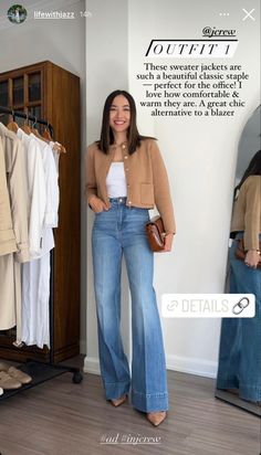 Professional Workwear Women, Office Outfits With Jeans, Female Ceo Outfits, Casual Aesthetics, Life With Jazz, Outfit Trabajo, Female Ceo, Jeans Outfit For Work