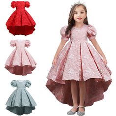 Material：polyester Color：AS PHOTO SHOW Size: 110/120/130/140/150/160 Sleeve Length: Short Sleeve Occasion:Wedding/Party / Cocktail / Evening / Pageant Condition: 100% New and high quality package include: 1 x Dress Specifications: Elegant and pretty baby kids girl's multi-layer tulle princess tutu dress. O-neck sleeveless bodice embellished with lace flower, so beautiful and attractive. Zipper closure on the back, Bowknot back, easy to put on and take off. Perfect for christening, birthday party High Low Dress For Kids, Party Dress Kids, Bday Dress, Princess Tutu Dresses, Damask Dress, Princess Tutu Dress, Kids Formal, Pageant Gown, High Low Gown