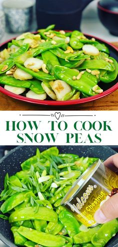 how to cook snow peas in a skillet