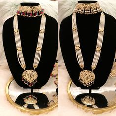 Handcrafted with love to give a real traditional look for this set beautifully studded with jadau stones and pearls give a royal look. Includes: Choker, Rani Haar, Earrings, and Tikka Bollywood Style Pearl Sets With Stone Work, Pearl Chandbali Sets With Stone Work, Meenakari Pearl Jewelry Sets For Wedding, Temple Jewelry Sets With Meenakari And Pearls, Traditional Hand Set Pearl Necklace For Festive Occasions, Wedding Pearl Meenakari Jewelry Sets, Traditional Meenakari Pearl Jewelry Sets, Wedding Meenakari Pearl Jewelry Sets, Wedding Pearl Jewelry Sets With Meenakari