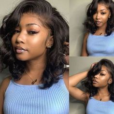 Short Body Wave, Hair Frontal, Face Shape Hairstyles, Indian Human Hair, Wavy Bob, Body Wave Wig, Body Wave Hair, Short Bob Wigs, Baddie Hairstyles