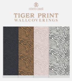 tiger print wallpapers in different colors