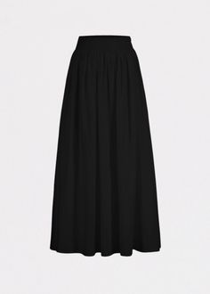 THE MAXI SKIRT Marketing Project, Skirt Black, Full Skirt, Cotton Poplin, Silk Scarf, Dress Accessories, Pleated Skirt, Side Zipper, Maxi Skirt