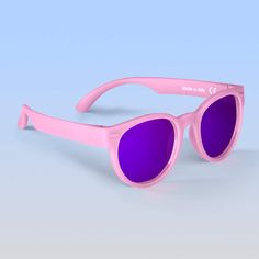 Popple Rounds | Toddler - HoneyBug Baby Sunglasses, Purple Mirror, Pink Frame, Pink Round, Pink Frames, Unique Baby Gifts, Pink Sunglasses, Stylish Baby, Kids Sunglasses