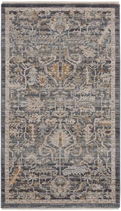 Nourison Lynx 2'6 x 4'6 Navy Multicolor Vintage Indoor Rug Rug Nourison Multicolor Rug, Nourison Rugs, Taupe Rug, Short Fringe, Loom Pattern, Artisan Rugs, Rug Cleaner, Area Rug Collections, Navy Rug