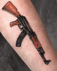 A K 47 Tattoo, Am 47 Tattoo, Ak 40 E7 Tattoo, Ak 47gun Tattoo, Tattoo Ak47, Shotgun Tattoo, Ak Tattoo, Women Tattoo Placement, Ak47 Tattoo