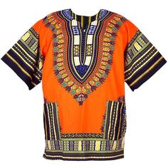 dashiki Orange Poncho, African Dashiki Shirt, African Blouses, Dashiki Shirt, African Tops, Dashiki Dress, Blouse Man, African Dashiki, African Shirts