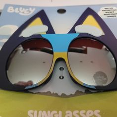 Nwt!!! Bluey Sun Glasses With Ears. Great Gift Fast Shipping Cute Blue Sunglasses For Summer, Bluey Headbands, Cute Blue Summer Sunglasses, Fun Plastic Sunglasses For Playtime, Fun Blue Sunglasses For The Beach, Pokemon Sunglasses, Bluey Clothing, Blue Fun Sunglasses With Tinted Lenses, Bluey Socks