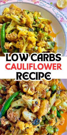 low carb cauliflower recipe on a plate