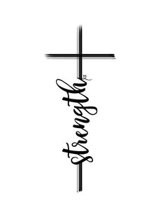 a cross that has the word jesus on it and is in cursive writing