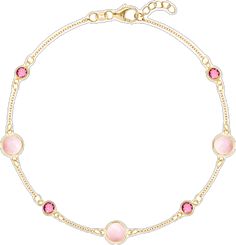 Elegant Pink Chain Bracelet With Adjustable Chain, Elegant Pink Gold Round Bracelet, Elegant Pink 14k Gold Bracelets, Elegant Pink Chain Bracelet, Signature Styles, Tourmaline Bracelet, Sapphire Bracelet, Chain Extenders, Yellow Gold Bracelet