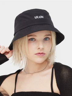 Editor's NotesULUK is a young contemporary brand known for their unique and kitsch styles.âYour lookâ to enjoy the comfort of everyday life and the joy of special days!- Logo embroidered bucket hat- Contrast color top stitch detail- Comfortable fit- Casual and stylishMeasurements (in.)- Head Girth: 22.5 in. ~ 22.8 in.- Depth: 3.3 in.- Brim Length: 2.4 in. Composition & Care- 75% Nylon 25% Cotton- Do not bleach- Do not dry clean- Do not iron- Wash dark Casual Wide Brim Bucket Hat With Embroidered Logo, Casual Bucket Hat With Embroidered Logo And Flat Brim, Flat Brim Bucket Hat For Spring Streetwear, Trendy Summer Bucket Hat With Embroidered Logo, Summer Bucket Hat With Embroidered Logo For Streetwear, Streetwear Bucket Hat With Letter Print And Curved Brim, Trendy Streetwear Bucket Hat With Letter Print, Summer Streetwear Bucket Hat With Embroidered Logo, Trendy Bucket Hat With Embroidered Logo