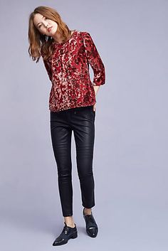 Krista Velvet Blouse, Red Casual Basics, Perfect Style, Women's Tops, Statement Pieces, Your Perfect, Anthropologie, Style Inspiration