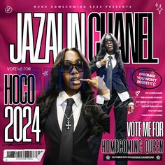 a woman in a suit and tie is featured on the cover of jazzin'cranee magazine