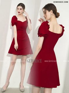 10% off now|Free shipping world-wide. Burgundy Bubble Sleeved Aline Short Party Dress For Semi Formal at GemGrace. Click to learn our pro custom-made service for wedding dress, formal dress. View #HomecomingDresses for more ideas. Elegant Red Mini Dress For Banquets, Elegant Red Mini Dress For Banquet, Puff Sleeve Dress For Banquet, Solid Color Puff Sleeve Dress For Banquet, Evening A-line Puff Sleeve Dress, Elegant Fitted Puff Sleeve Dress For Banquet, Short Sleeve Mini Dress For Banquet Prom Season, Elegant Puff Sleeve Dress With Square Neck For Prom, Elegant Square Neck Puff Sleeve Dress For Prom