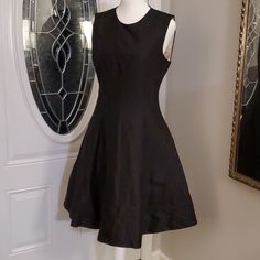 Kate Spade Sleeveless Black Dress With Flared Skirt, Pockets, Silk And Cotton, 6 Sleeveless Black Dress, Skirt Pockets, Kate Spade Dress, Kate Spade Dresses, Black Sleeveless Dress, Flared Skirt, Flare Skirt, Kate Spade, Black Dress