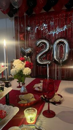 #wedding, #wedding inspiration, #event planning, #party ideas Simple Birthday Set Up Ideas At Home, Maroon Bday Decoration, Dark Feminine Aesthetic Birthday, Red And White Theme Birthday Party, White And Red Birthday Theme, Bday Set Up, Red Roses Themed Birthday Party, Red And Silver Sweet 16, Red Black Birthday Theme