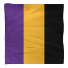 a black, yellow and purple striped flag on a white background with clippings