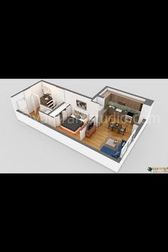 3D Floor Plan Rendering of Apartment in Orlando, Florida Plan 2d, 2d Floor Plan, 3d Floor Plan