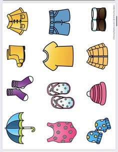 an image of children's hats and mittenss on a white background with the words