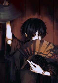 Scaramouche Wanderer, Anime Character, Fan, Hair, Anime, Black