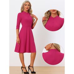 In a timeless classic design, this simple but elegant sheath dress adds to your choice for the upcoming seasons. Stylish and lightweight material easily shows your body curve and elongates your legs. Pair it with heels and you can build a retro elegant look. You can also add a coat/trench coat in fall and winter. Suitable for summer/autumn/spring and many occasions, such as Work, Office, Urban Casual, Coffee Shop, Daily, Date, Business, Formal, Weekend, etc. Ballet Dress, Puff Long Sleeves, Denim Shirt Dress, Women Midi, Midi Short Sleeve Dress, Mini Sweater Dress, Long Sleeve Mini, Sheer Sleeves, White Midi Dress