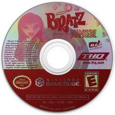 the dvd cover for bratz diamond, featuring an image of a woman's face