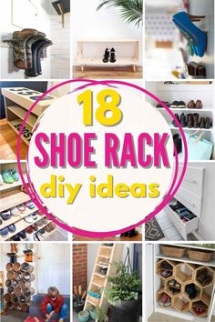 Tired of tripping over shoes cluttering your closet and your home? Here are 18 DIY shoe rack ideas to help organize your shoes and make your life easier, and organized! #DIY #storage #storageideas #shoestorage #shoerack #shoeorganizer #organizing