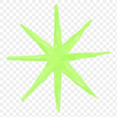 a green star drawn on a white background