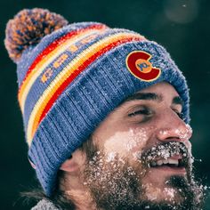 A super soft, heavyweight acrylic beanie with a multi-colored pom and fold-out cuff to keep your noggin toasty on those crispy cool Colorado nights! Size: One size fits most adults #BAFLNV Cheap Multicolor Beanie For Winter, Cheap Multicolor Winter Beanie, Playful Cheap Warm Beanie, Affordable Adjustable Playful Beanie, Cheap Adjustable Fun Beanie, Ricky Dillon, Kids Totes, Best Face Mask, Kids Outerwear