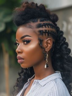 36 Cute Summer Hairstyle Ideas for Black Women in 2024 Hairstyle Ideas For Black Women, Hairstyle For Black Women, Natural Updo, Short Hair Up, Sunny Disposition, Cornrow Braids, Summer Hairstyles For Black Women, Cute Summer Hairstyles, Romantic Curls